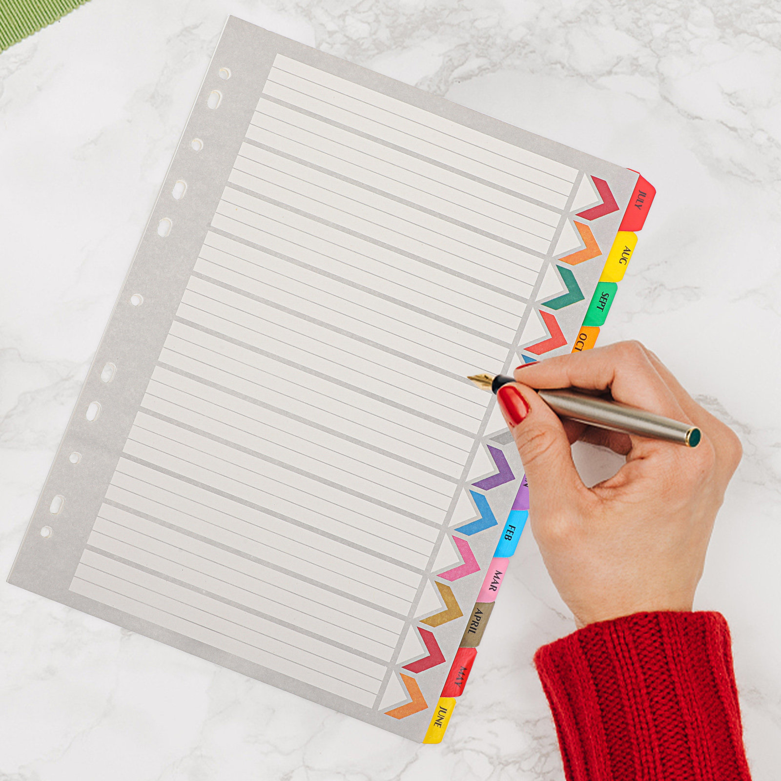 12Sheets Index Binder Dividers - đánh giá và giá Tab Divider A4