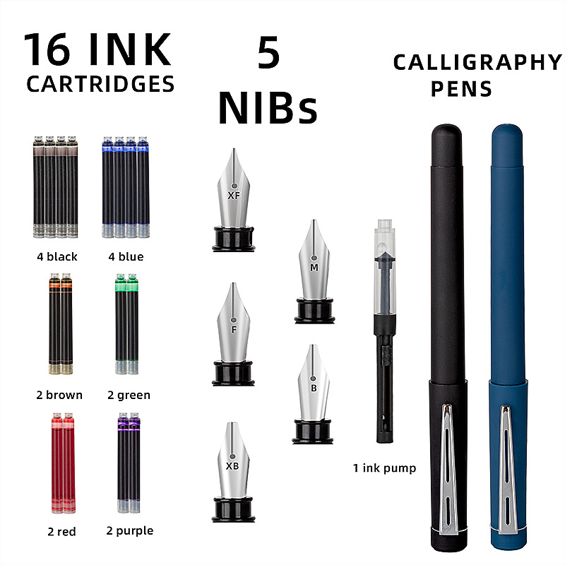 25 Piece Calligraphy Pen Writi - đánh giá và giá Fountain Pen Bottled Ink